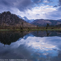 Buy canvas prints of Alpen lake at sunrise by Michael Kemp