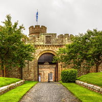 Buy canvas prints of Jedburgh Castle Jail Entrance by Nige Morton
