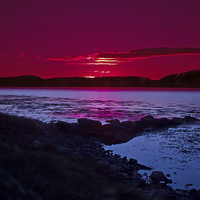 Buy canvas prints of Sunset Loch Sween by David Borrill