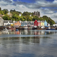 Buy canvas prints of  Tobermory Bay and Harbour by David Borrill