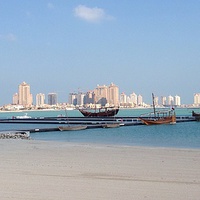 Buy canvas prints of Katara beach in Qatar by a aujan