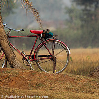 Buy canvas prints of Bicycle in RED by Bhagwat Tavri