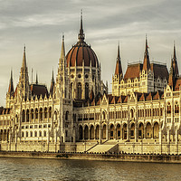 Buy canvas prints of BUDAPEST PARLIAMENT BUILDING  by Sylvia White