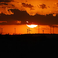 Buy canvas prints of wind farm sunset by anurag gupta