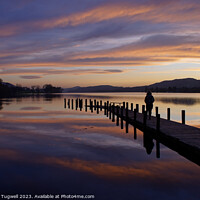 Buy canvas prints of Jetty on Coniston Water at Dusk by Chester Tugwell
