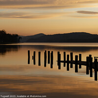 Buy canvas prints of Jetty on Coniston Water at Dusk by Chester Tugwell