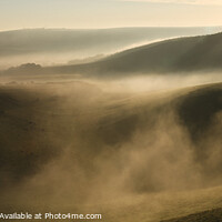Buy canvas prints of Early Morning Mist, Steyning Bowl by Chester Tugwell