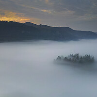 Buy canvas prints of Lord's Island - Derwentwater Cloud Inversion by Chester Tugwell