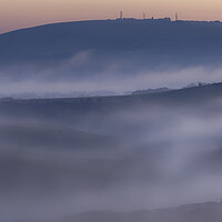 Buy canvas prints of Truleigh Hill, South Downs in Mist by Chester Tugwell