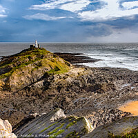 Buy canvas prints of Majestic Mumbles Lighthouse by Peter Thomas