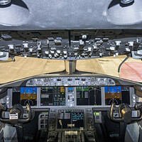Buy canvas prints of THe Flightdeck Boeing 787-8 by Peter Thomas
