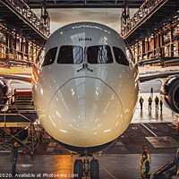 Buy canvas prints of Glowing Dreamliner Maintenance by Peter Thomas