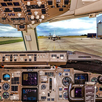 Buy canvas prints of Majestic Views from the Flightdeck by Peter Thomas
