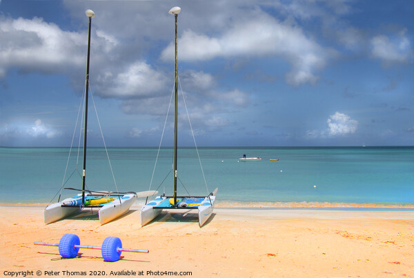 Jolly Beach Antigua in the Sunny Caribbean Picture Board by Peter Thomas