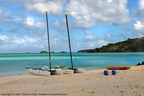 Jolly Beach Antigua Picture Board by Peter Thomas