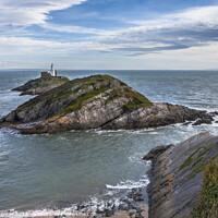 Buy canvas prints of The Mumbles Lighthouse by Peter Thomas