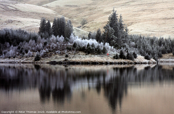 Beacons Reservoir in Winter Picture Board by Peter Thomas