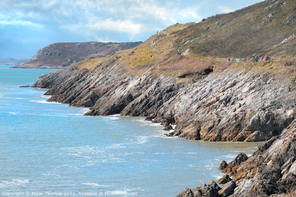 Majestic coastal walk in Wales Picture Board by Peter Thomas