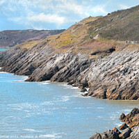 Buy canvas prints of Majestic coastal walk in Wales by Peter Thomas