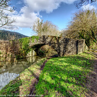Buy canvas prints of The Neath Canal in winter by Peter Thomas
