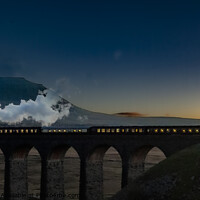 Buy canvas prints of Ribbleheads Viaduct at dusk by Craig Burley