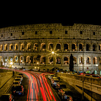 Buy canvas prints of Colosseum at night by Craig Burley