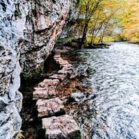 Buy canvas prints of Stepping Stones over Cheedale by Samantha Smith