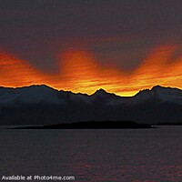 Buy canvas prints of Arran on Fire by Charles Kelly
