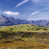 Buy canvas prints of The Black Cuillins from above Elgol, Skye by Charles Kelly