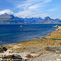 Buy canvas prints of From Elgol Beach to the Black Cuillins by Charles Kelly