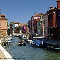 Buy canvas prints of Canal on Burano by Charles Kelly