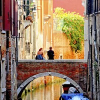 Buy canvas prints of Stop and Enjoy the Romance of Venice by Charles Kelly