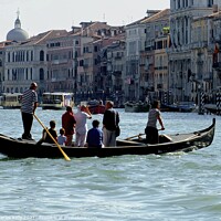 Buy canvas prints of Taking the Gondola taxi across the Grand Canal by Charles Kelly