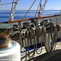 Buy canvas prints of Capstan and Sheets on Royal Clipper by Charles Kelly