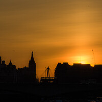 Buy canvas prints of London Skyline silhouette. by David Buckland