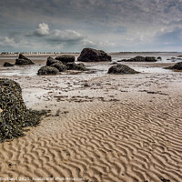 Buy canvas prints of Beach Ripples at Barmouth by David Buckland