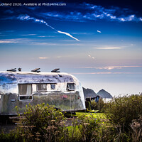 Buy canvas prints of Airstream Tintagel View by David Buckland