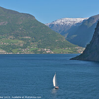Buy canvas prints of Yacht on Norwegian Fjord by Rob Barber
