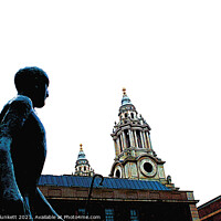 Buy canvas prints of Statue in Paternoster Square London by Kevin Plunkett