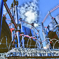 Buy canvas prints of Old Pancras Gas holders by Kevin Plunkett