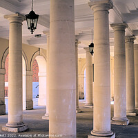 Buy canvas prints of The Cloisters next to Temple Church London by Kevin Plunkett
