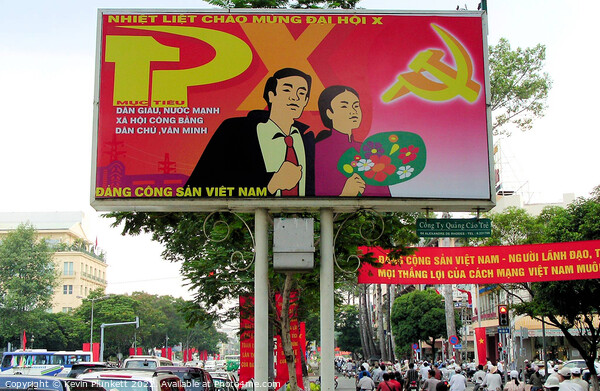 Ho Chi Minh City Street sign, Vietnam. Picture Board by Kevin Plunkett