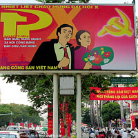 Buy canvas prints of Ho Chi Minh City Street sign, Vietnam. by Kevin Plunkett