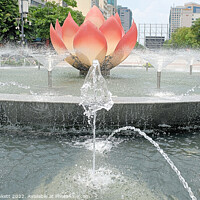 Buy canvas prints of Water Fountain Nguyen Hue. Ho Chi Minh Vietnam  by Kevin Plunkett