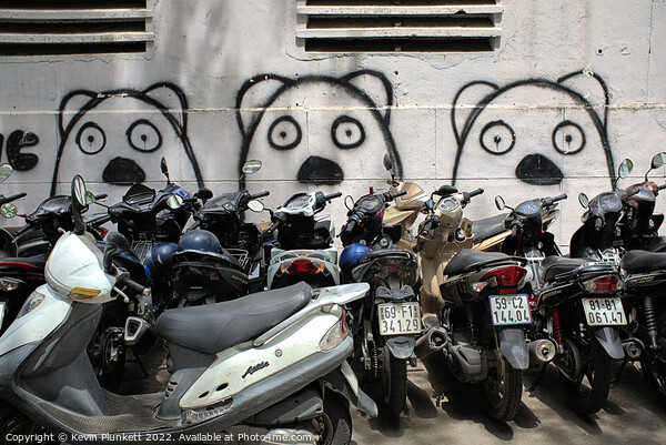 Motorcycle Parking Picture Board by Kevin Plunkett