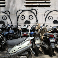Buy canvas prints of Motorcycle Parking by Kevin Plunkett