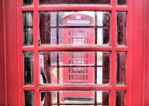 London Red Telephone Booth Picture Board by Kevin Plunkett