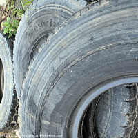 Buy canvas prints of Large tires by Kevin Plunkett