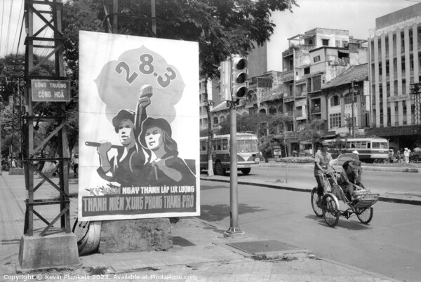 A city street in Saigon, Ho Chi Minh City Vietnam. 1991 Picture Board by Kevin Plunkett