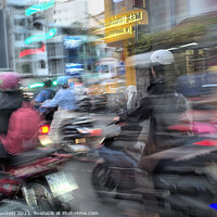 Buy canvas prints of Saigon rush-hour  by Kevin Plunkett